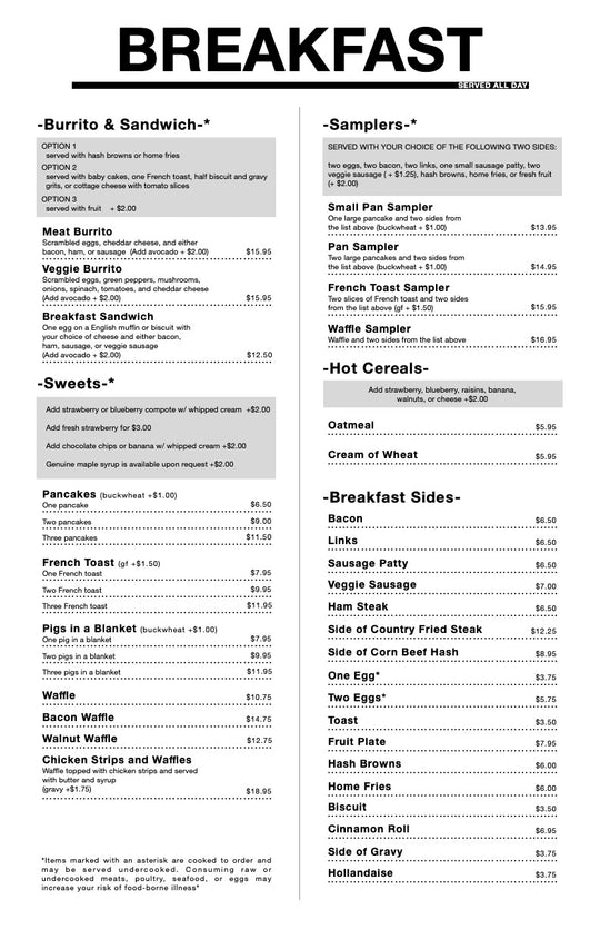 Braies Menu Brails Restaurant – Brail's Restaurant | Breakfast & Brunch in Eugene ...